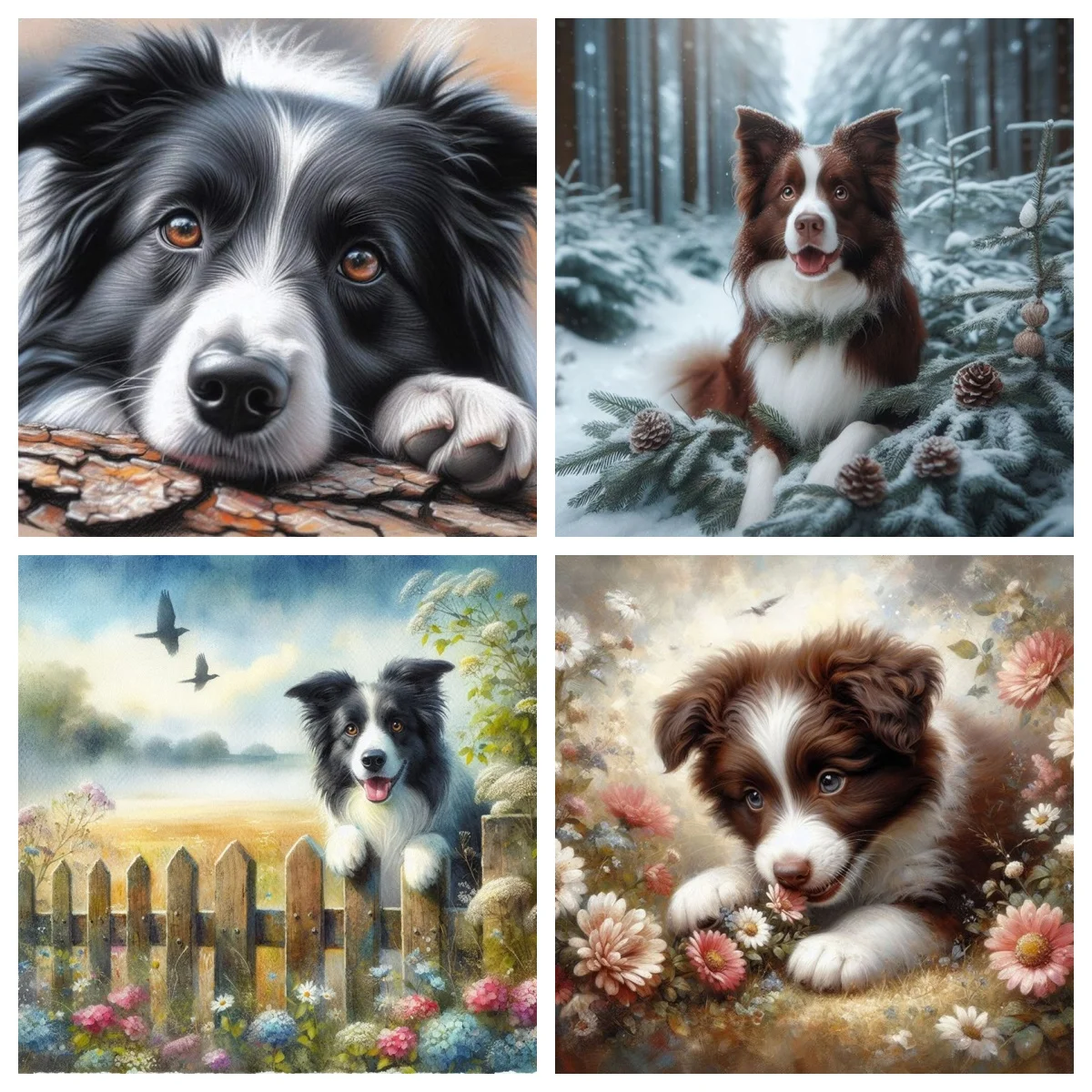New Black and white Border Collie 5D Diamond Painting Brown Border Collie Diy Diamond Embroidery Living Room Home Wall Decor
New Black and white Border Collie 5D Diamond Painting Brown Border Collie Diy Diamond Embroidery Living Room Home Wall Decor