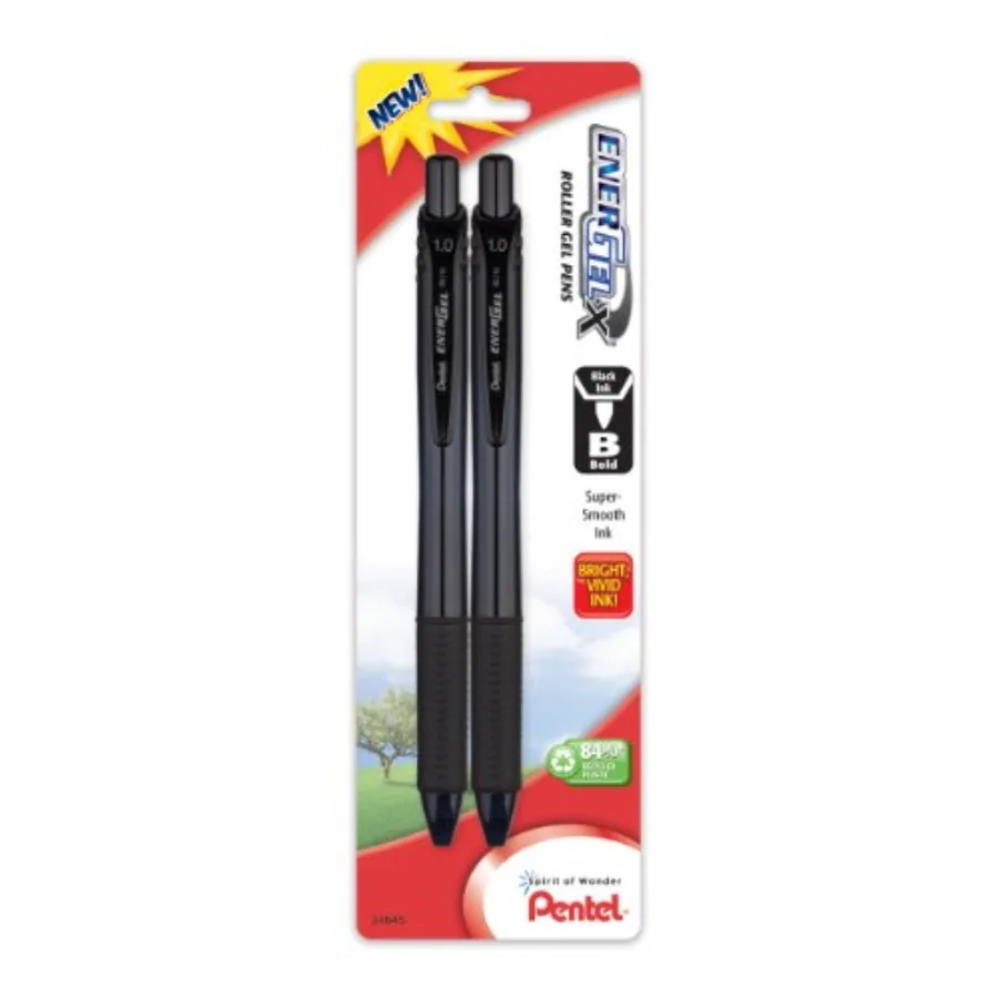 EnerGel-X Retractable Liquid Gel Pen, 1.0mm, Metal Tip, Black Ink, 2 Pack BL110BP2A
EnerGel-X Retractable Liquid Gel Pen, 1.0mm, Metal Tip, Black Ink, 2 Pack BL110BP2A