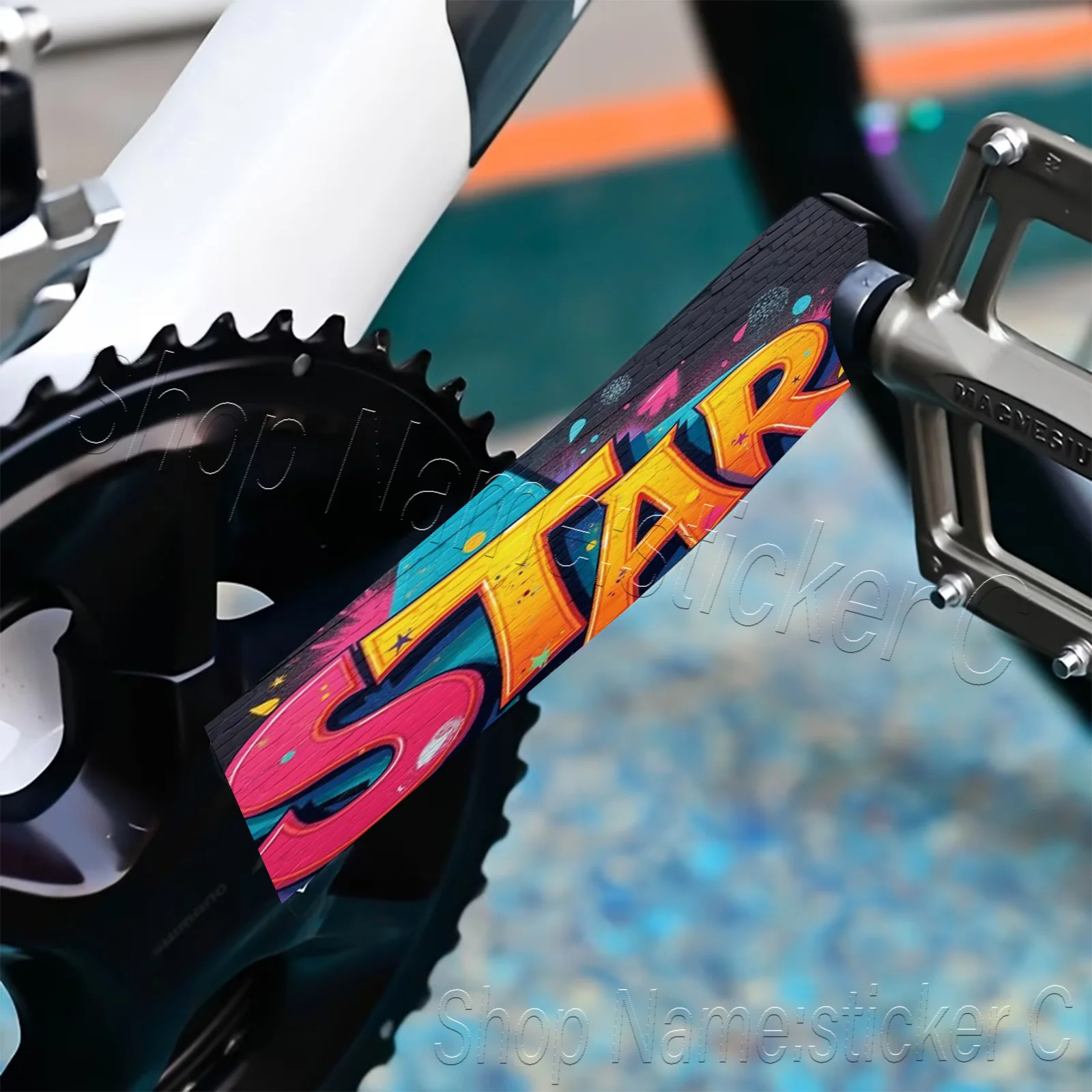 1 Pair Color STAR Graffiti Crank Stickers, Waterproof Anti-Scratch MTB Road Bike Crank Decals
1 Pair Color STAR Graffiti Crank Stickers, Waterproof Anti-Scratch MTB Road Bike Crank Decals