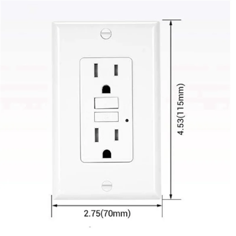 ABFY-2X GFCI Outlet 15 Amp, Self-Test GFI Electrical Outlet, Tamper Resistant GFCI Receptacle With Wall Plate White
ABFY-2X GFCI Outlet 15 Amp, Self-Test GFI Electrical Outlet, Tamper Resistant GFCI Receptacle With Wall Plate White
