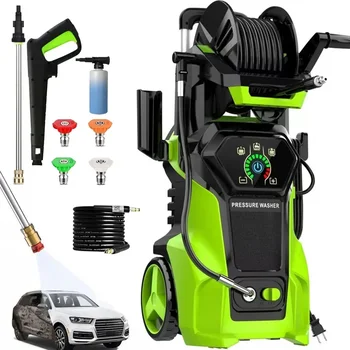 전기 압력 와셔, 4800 PSI 3.2 GPM 고출력 와셔, 4 가지 팁, 1800W 압력 클리너 기계, 파티오