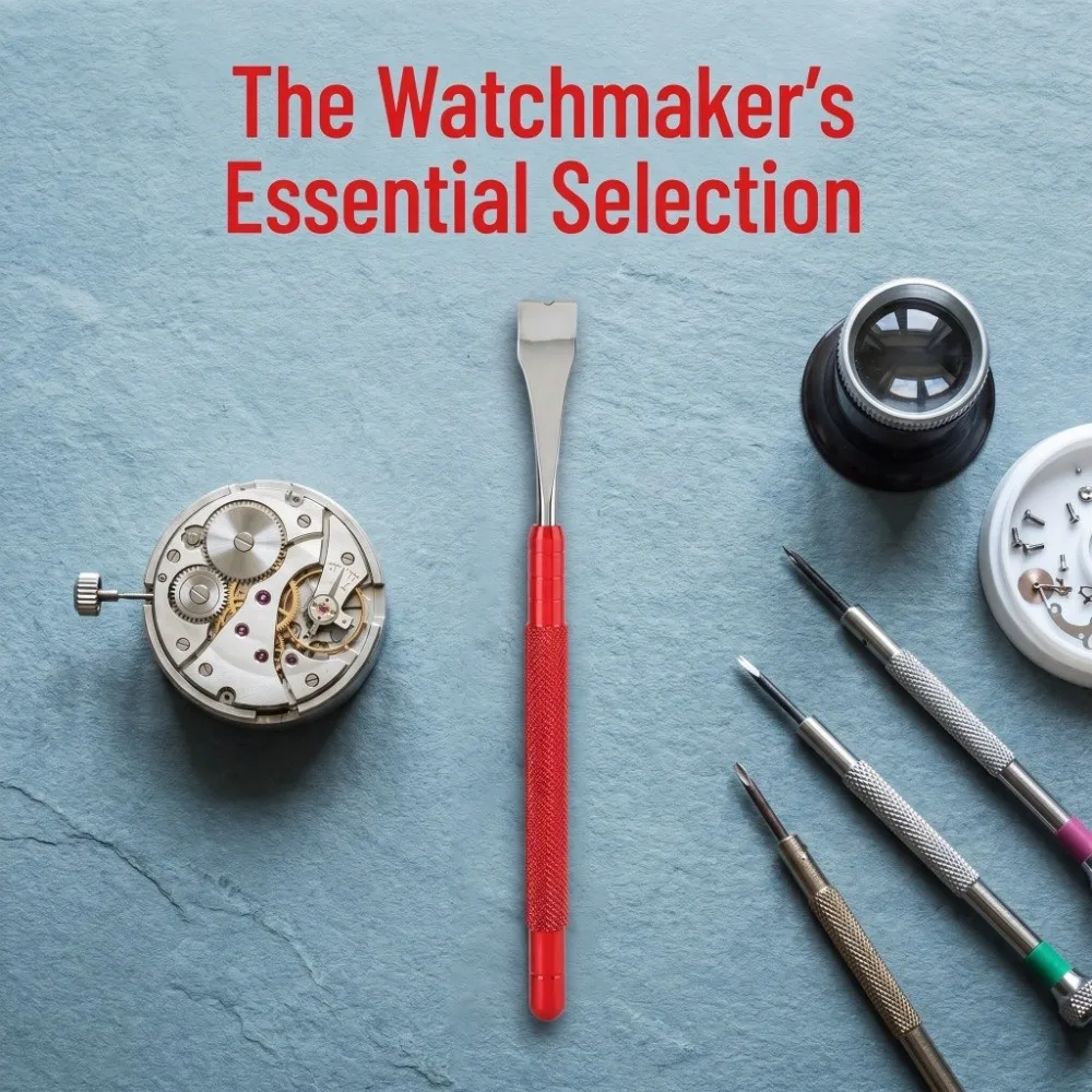 2Pcs Multi-functional Aluminum Watch Hand Tool Red Combination Watch Repair Kit Precision Hand Remover Watch Assembly