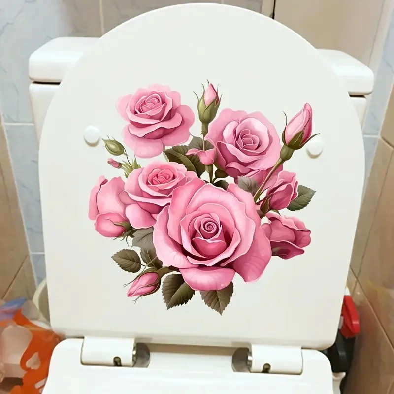 Waterproof Pink Roses Bouquet Creative Decal,Reusable PVC Sticker for Toilet Lid, Bathroom Decor
Waterproof Pink Roses Bouquet Creative Decal,Reusable PVC Sticker for Toilet Lid, Bathroom Decor