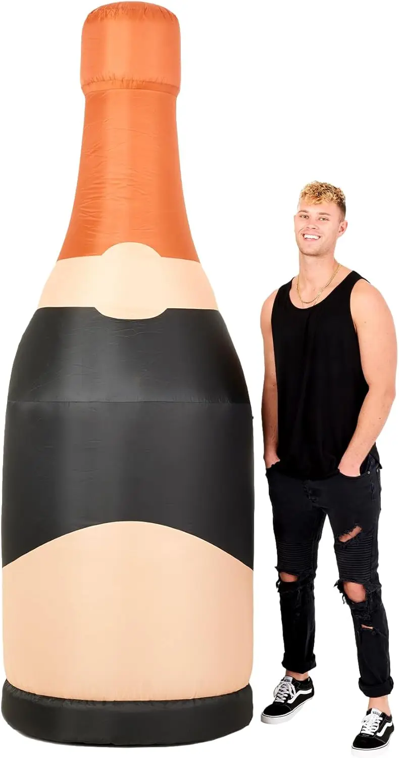 8ft Midnight Black Inflatable Champagne Bottle with LED Lights for Weddings, Bachelorettes, Parties
8ft Midnight Black Inflatable Champagne Bottle with LED Lights for Weddings, Bachelorettes, Parties