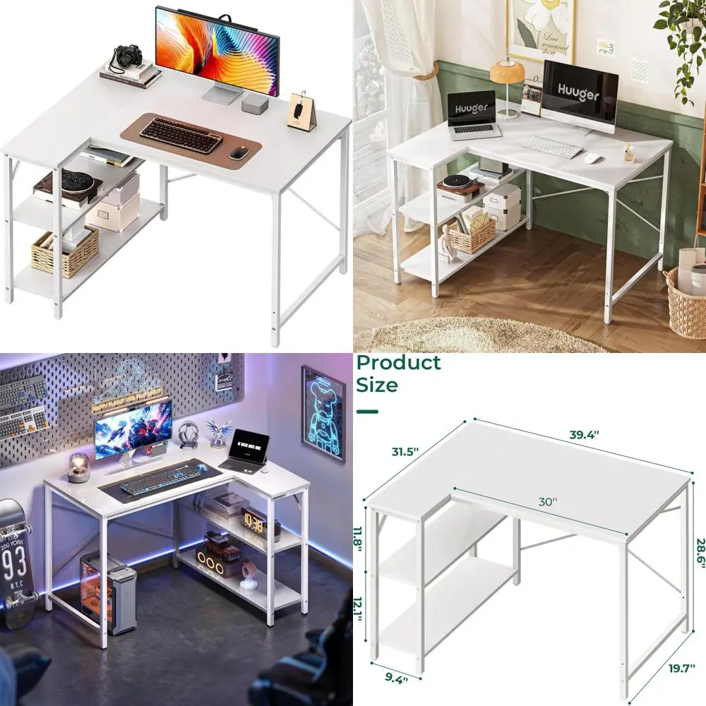 L-образный стол 39, компьютерный стол для игр и домашнего офиса с двусторонними полками для хранения для письменной учебной зоны
L-образный стол 39, компьютерный стол для игр и домашнего офиса с двусторонними полками для хранения для письменной учебной зоны