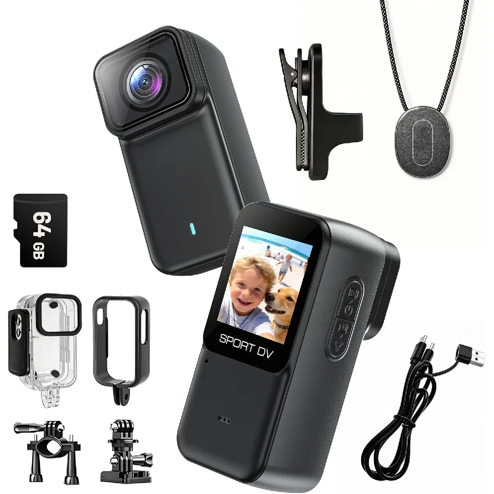 4K Body Camera Motorcycling Skiing Cycling Vlog Sports Magnetic Wearable Thumb Camera Recording Waterproof Portable Video Camera
4K Body Camera Motorcycling Skiing Cycling Vlog Sports Magnetic Wearable Thumb Camera Recording Waterproof Portable Video Camera