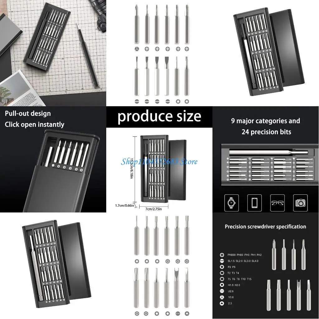 Y6GD Multifunction Precisions Screwdriver Set with Bit Home Repair Tool
Y6GD Multifunction Precisions Screwdriver Set with Bit Home Repair Tool
