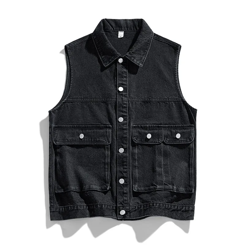 Мужской жилет, элитный модный мужской универсальный жилет без рукавов для пар, жилет без рукавов с большим карманом
Мужской жилет, элитный модный мужской универсальный жилет без рукавов для пар, жилет без рукавов с большим карманом