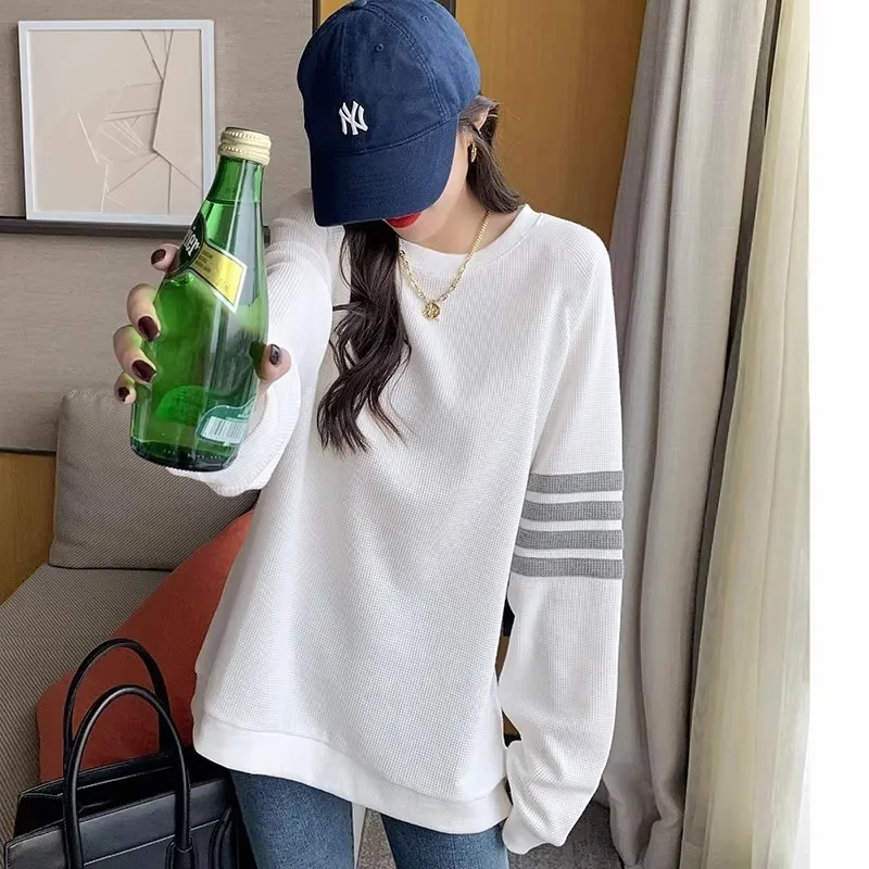 Loose Long Sleeve round Neck Sweatshirt Women's Fashionable Korean Style Spring Autumn New Arrival Versatile Women's Jacket
Loose Long Sleeve round Neck Sweatshirt Women's Fashionable Korean Style Spring Autumn New Arrival Versatile Women's Jacket