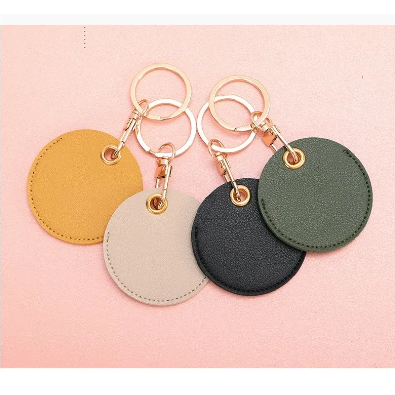 Circle Cute Personalized Ring Key Chains Custom LOGO PU Leather Round Access Card Holder Laser Engrave Room Number Company Name
Circle Cute Personalized Ring Key Chains Custom LOGO PU Leather Round Access Card Holder Laser Engrave Room Number Company Name