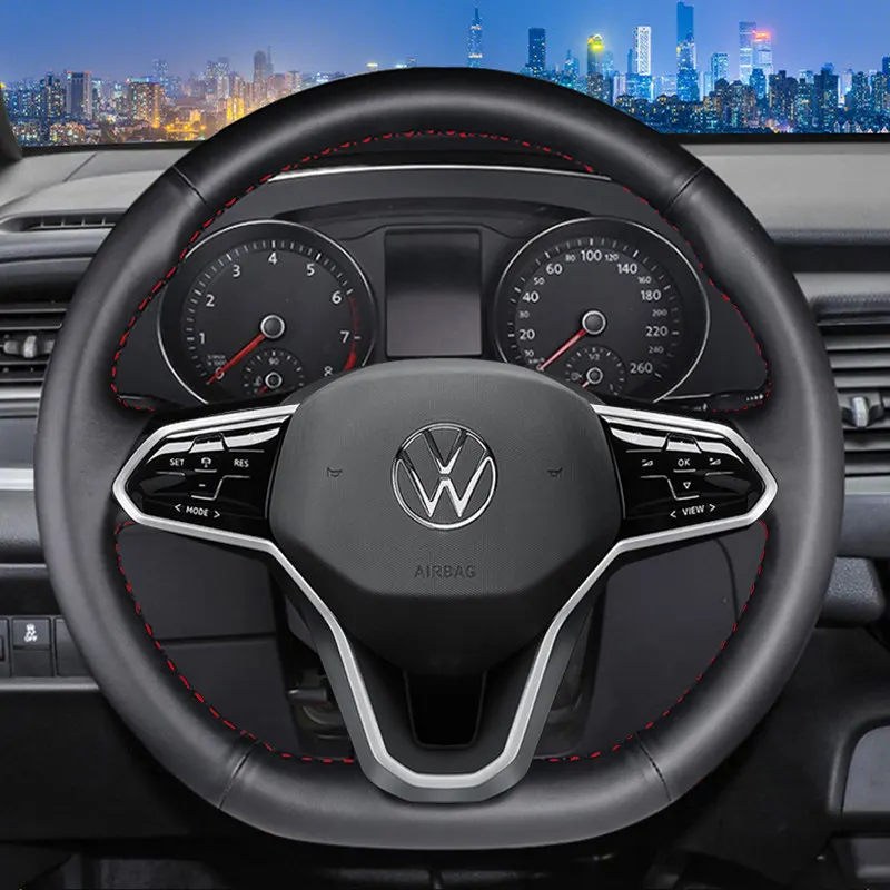 For Volkswagen Passat Tiguan Hand-stitched non-slip Genuine Leather Car Steering Wheel Cover
For Volkswagen Passat Tiguan Hand-stitched non-slip Genuine Leather Car Steering Wheel Cover