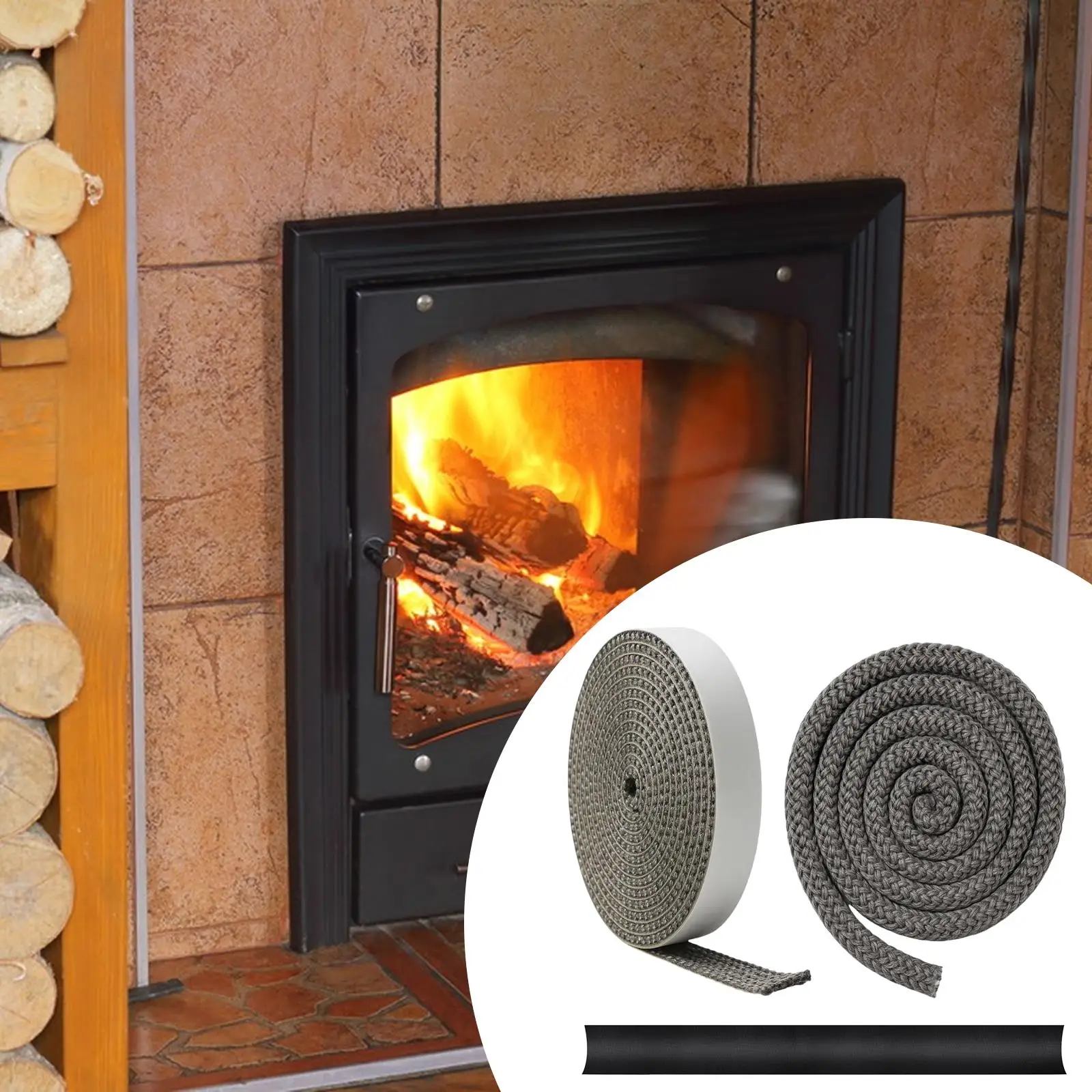 Premium Fireplace Seal Rope Heat Resistant Stove Gasket Installer Set Fibreglass Cord for Wood Oven Repair
Premium Fireplace Seal Rope Heat Resistant Stove Gasket Installer Set Fibreglass Cord for Wood Oven Repair