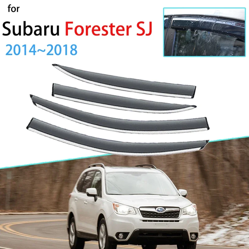 4x Car Side Windows Visors for Subaru Forester SJ 4 2014~2018 2015 Deflector Awning Sun Rain Winshield Shades Guard Accessories
4x Car Side Windows Visors for Subaru Forester SJ 4 2014~2018 2015 Deflector Awning Sun Rain Winshield Shades Guard Accessories
