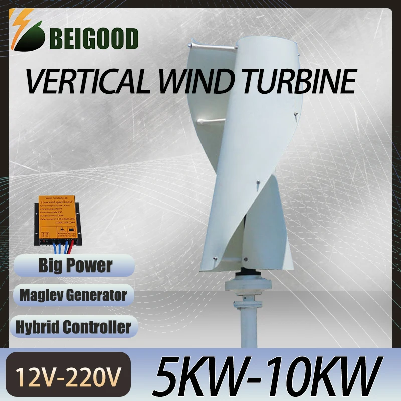 5000W 8000W Vertical Axis Wind Turbine 48V 110V 220V Alternative Energy Generator 220V AC Output Household Complete Set System
5000W 8000W Vertical Axis Wind Turbine 48V 110V 220V Alternative Energy Generator 220V AC Output Household Complete Set System