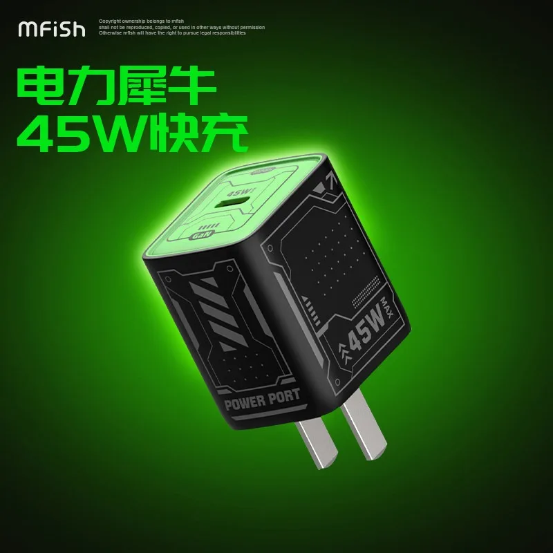 Зарядное устройство Mfish Power Rhino 45W GaN с низкотемпературной зарядкой, портативное, быстрое, с кабелем для передачи данных для iPhone 15/16/17 Plus ProMax
Зарядное устройство Mfish Power Rhino 45W GaN с низкотемпературной зарядкой, портативное, быстрое, с кабелем для передачи данных для iPhone 15/16/17 Plus ProMax