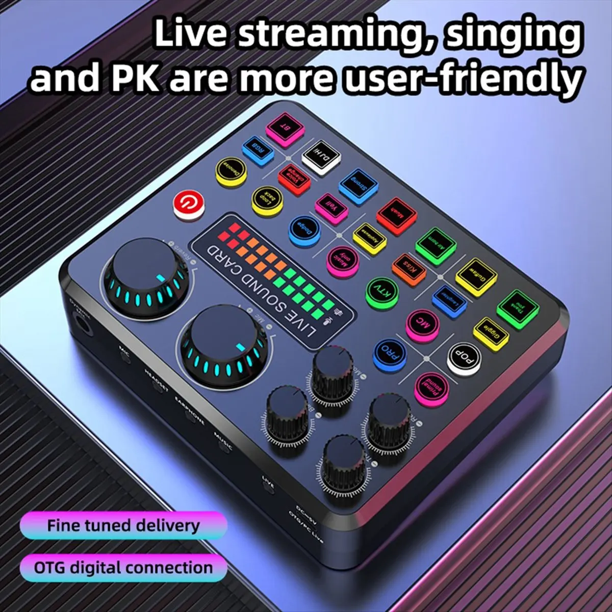 (A96Z) Live Sound Card Professional Gaming Sound Card Sound Mixer for Karaoke Broadcast KTV Singing Live
(A96Z) Live Sound Card Professional Gaming Sound Card Sound Mixer for Karaoke Broadcast KTV Singing Live