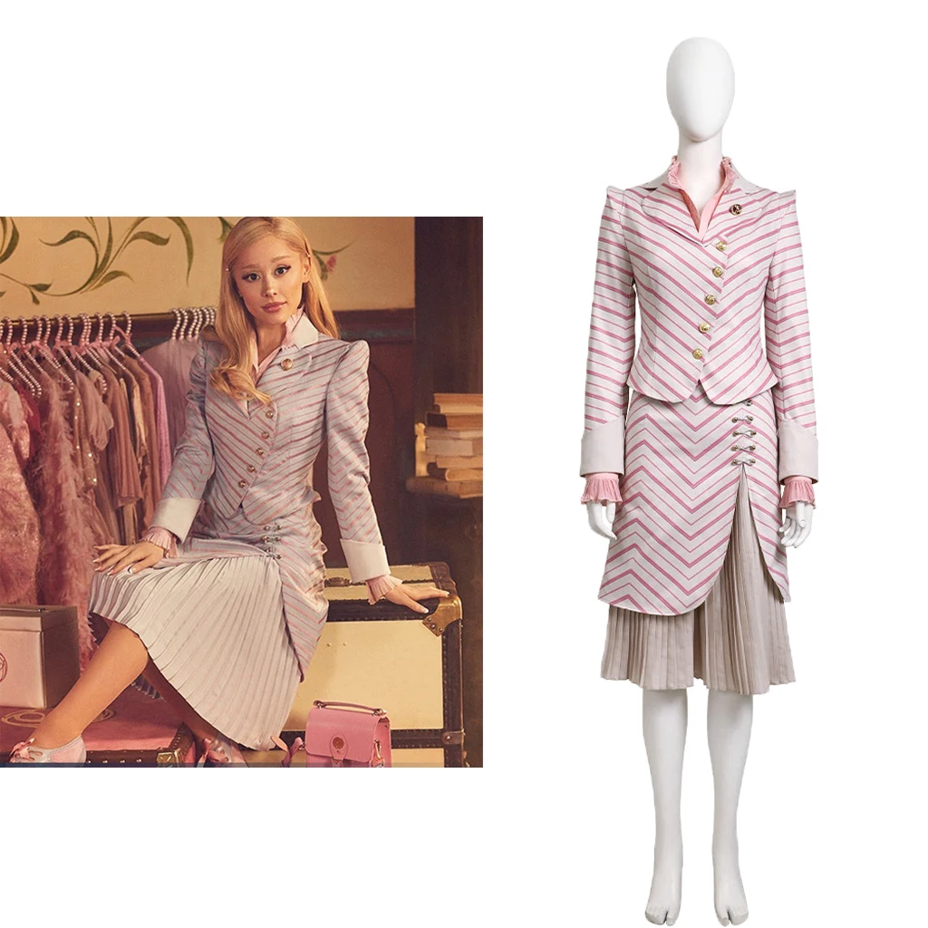 2024 Glinda Cosplay Costume Adult Women Witch Pink Stripe Suit Halloween Costume Outfit Custom Made
2024 Glinda Cosplay Costume Adult Women Witch Pink Stripe Suit Halloween Costume Outfit Custom Made