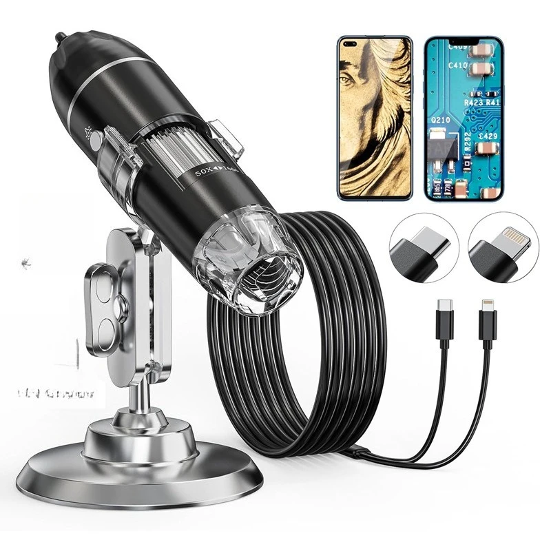 2-In-1 1600 Multiple Code High Definition Microscope Mobile Phone Electronic Maintenance Digital Microscope
2-In-1 1600 Multiple Code High Definition Microscope Mobile Phone Electronic Maintenance Digital Microscope