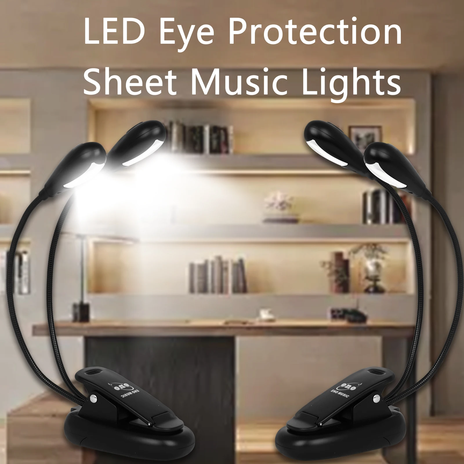 Double-Barreled Clamp Light LED Double Head Sheet Music Lamp 360° Bendable Transformable Bracket Rechargeable Lighting
Double-Barreled Clamp Light LED Double Head Sheet Music Lamp 360° Bendable Transformable Bracket Rechargeable Lighting