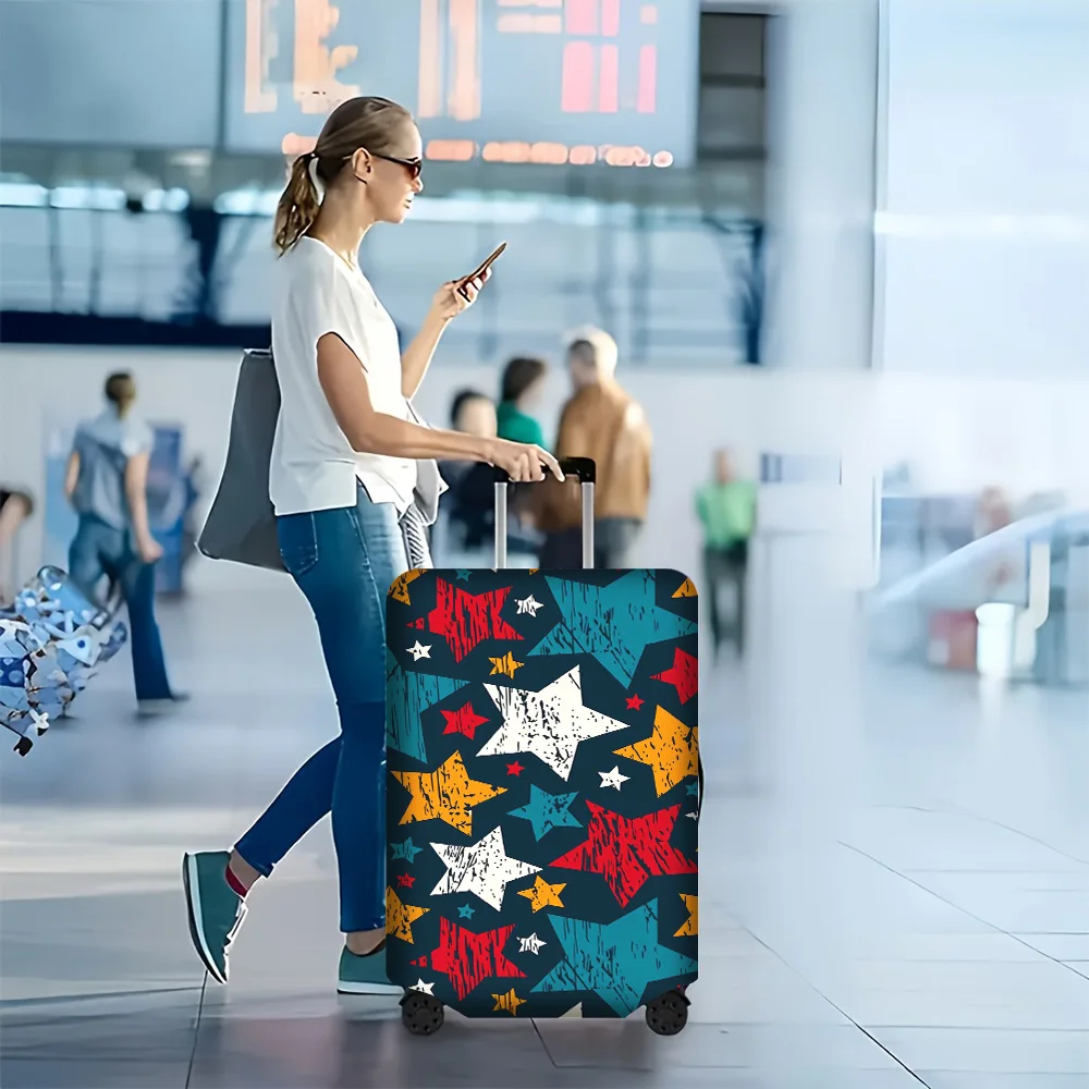 1PC Star Pattern luggage cover for luggage sizes 18-32; dust and resilient travel accessory in a vibrant grunge design
1PC Star Pattern luggage cover for luggage sizes 18-32; dust and resilient travel accessory in a vibrant grunge design