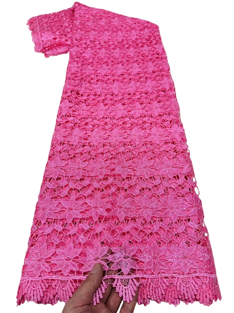 African Hollow Out Pure Color Guipure Cord Lace Fabric 2026 High Quality Nigerian Water Soluble Lace For Women Wedding Sewing W6
African Hollow Out Pure Color Guipure Cord Lace Fabric 2026 High Quality Nigerian Water Soluble Lace For Women Wedding Sewing W6