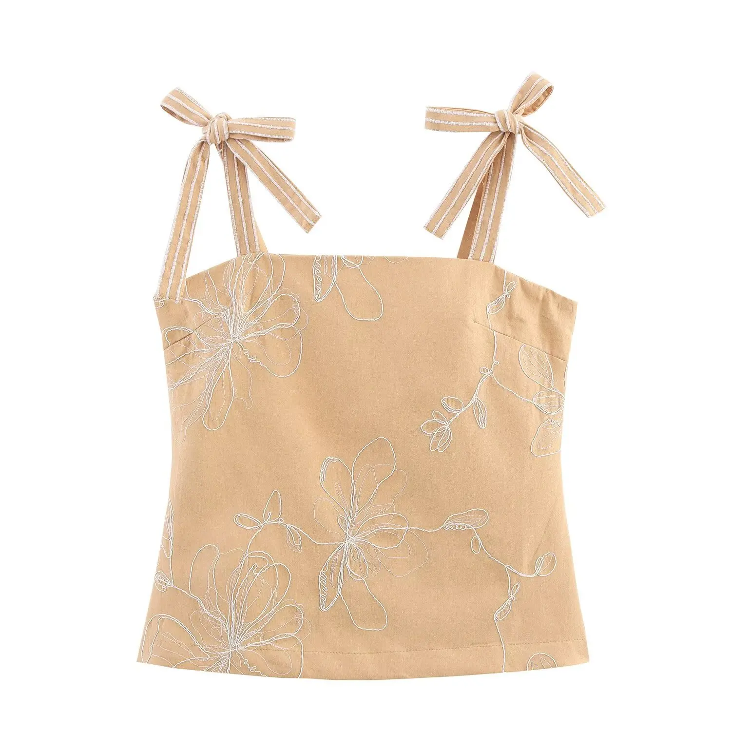 New women's suits for foreign trade summer European and American style flower embroidered suspender top
New women's suits for foreign trade summer European and American style flower embroidered suspender top