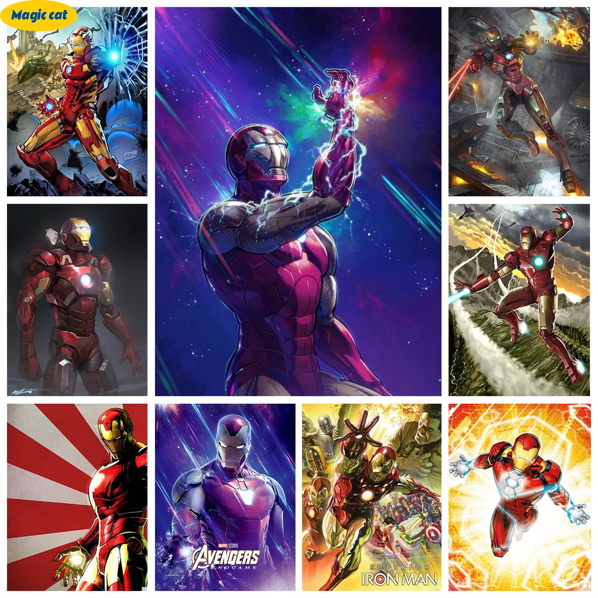 Iron Man 5D Diamond Embroidery Superhero Portrait Hand Diamond Painting Rhinestones Cross Stitch Art Mosaic Wall Decor Kid Gift
Iron Man 5D Diamond Embroidery Superhero Portrait Hand Diamond Painting Rhinestones Cross Stitch Art Mosaic Wall Decor Kid Gift