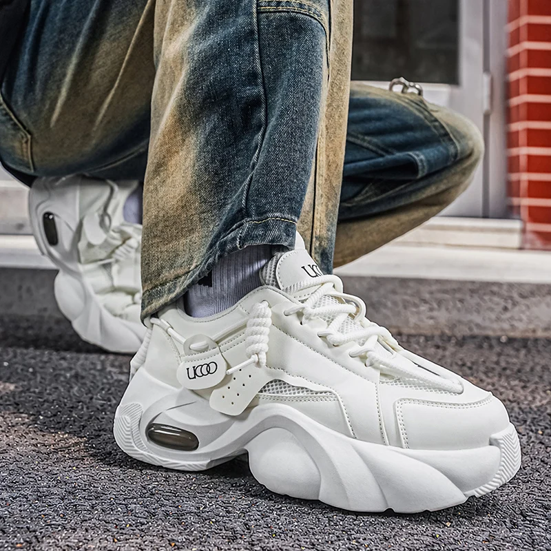 Men's Chunky Dad Sneakers, Thick Sole Platform Trainers, Fashion Solid Color Casual Shoes for Streetwear & Daily Walking Shoe
Men's Chunky Dad Sneakers, Thick Sole Platform Trainers, Fashion Solid Color Casual Shoes for Streetwear & Daily Walking Shoe