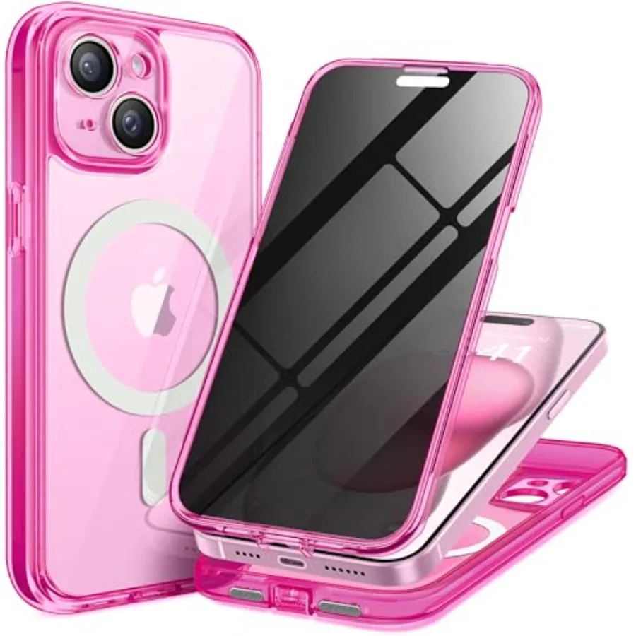 for iPhone 15 Plus Case, Compatible with MagSafe, Built-in Privacy Screen Protector and Camera Protection, Anti Spy Full Body D
for iPhone 15 Plus Case, Compatible with MagSafe, Built-in Privacy Screen Protector and Camera Protection, Anti Spy Full Body D