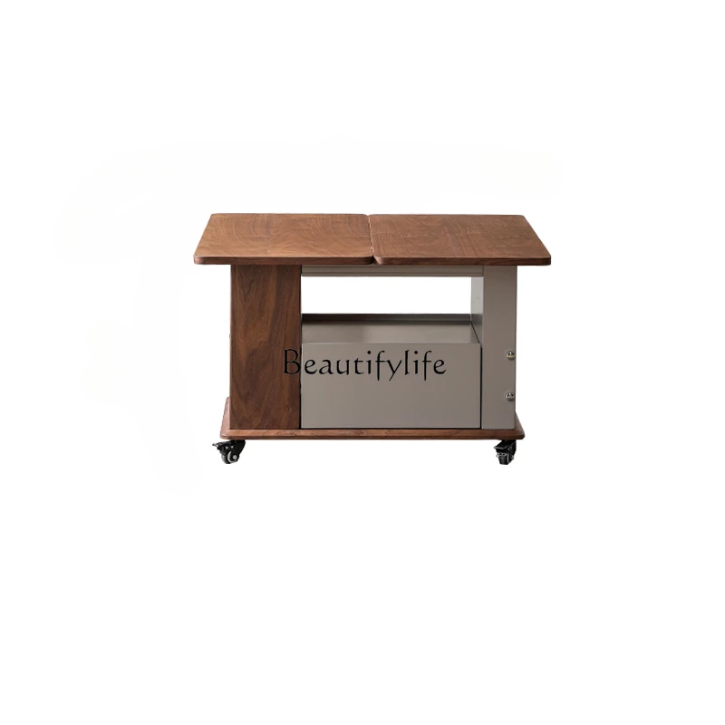Mobile coffee table solid wood small table living room multi-functional storage rack
Mobile coffee table solid wood small table living room multi-functional storage rack