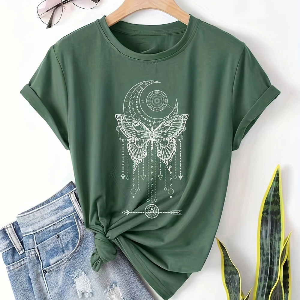Designer Butterfly Print Women's T-shirts Fashion Loose O-neck Short Sleeves T shirt 2024 Summer Women Clothing Tops Sweatshirts
Designer Butterfly Print Women's T-shirts Fashion Loose O-neck Short Sleeves T shirt 2024 Summer Women Clothing Tops Sweatshirts