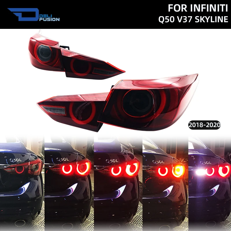 For 2018-2020 Infiniti Q50 V37 Skyline 400R Style LED Tail Lights Rear Brake Lamp Assembly
For 2018-2020 Infiniti Q50 V37 Skyline 400R Style LED Tail Lights Rear Brake Lamp Assembly