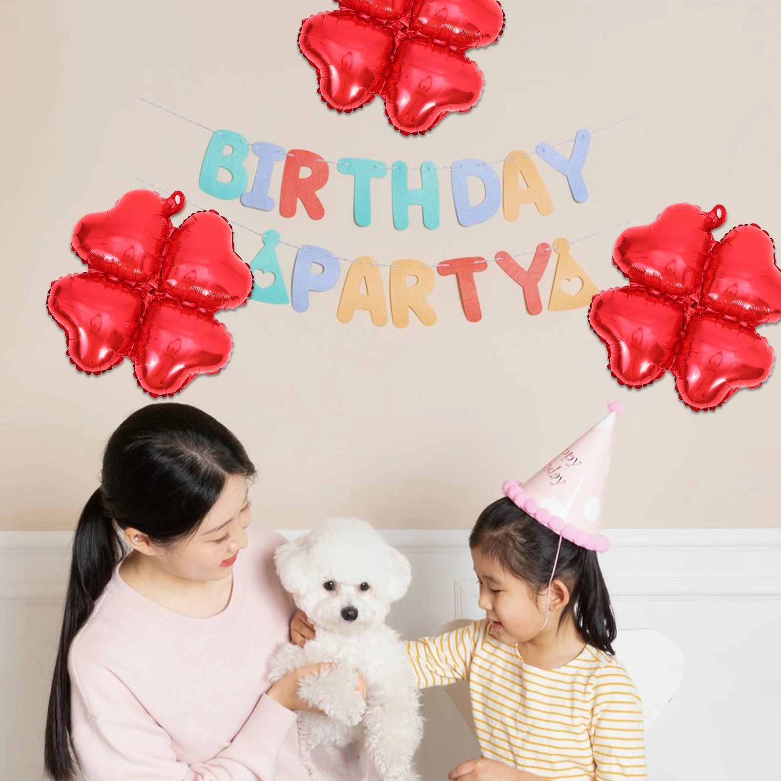 50 Pcs Heart Shaped Balloon Balloons Red Foil Heart-shaped Shamrock Party Decoration Bride
50 Pcs Heart Shaped Balloon Balloons Red Foil Heart-shaped Shamrock Party Decoration Bride