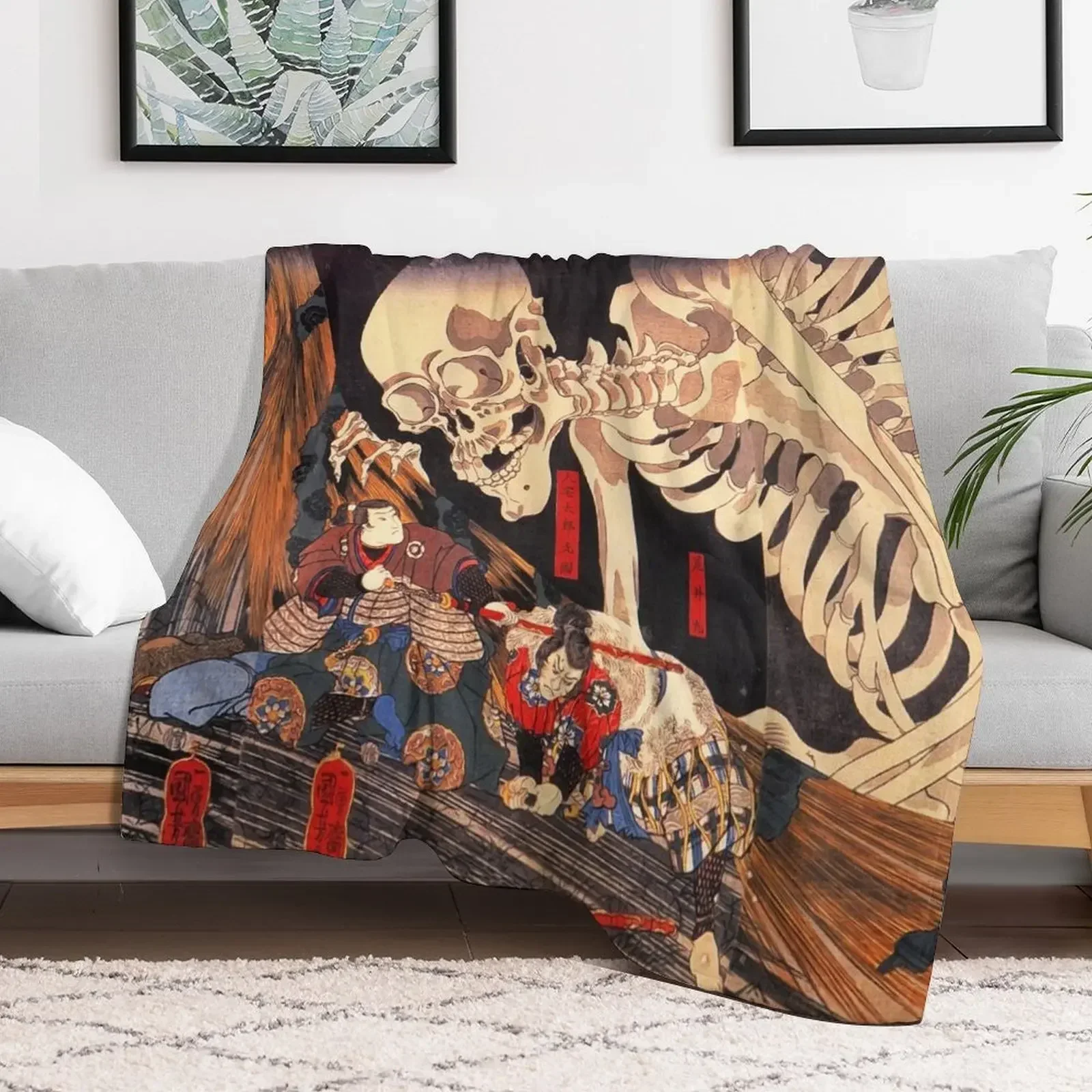 Gashadokuro Skeleton Ghost Throw Blanket Soft Big Thins Blankets Custom halloween Sofa Quilt wednesday Blankets
Gashadokuro Skeleton Ghost Throw Blanket Soft Big Thins Blankets Custom halloween Sofa Quilt wednesday Blankets