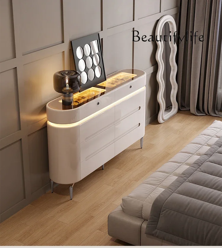 C Bedroom French Cream Light Luxury Wall TV Cabinet Storage Locker Ultra-thin Eight-bucket Bedside Cabinet
C Bedroom French Cream Light Luxury Wall TV Cabinet Storage Locker Ultra-thin Eight-bucket Bedside Cabinet