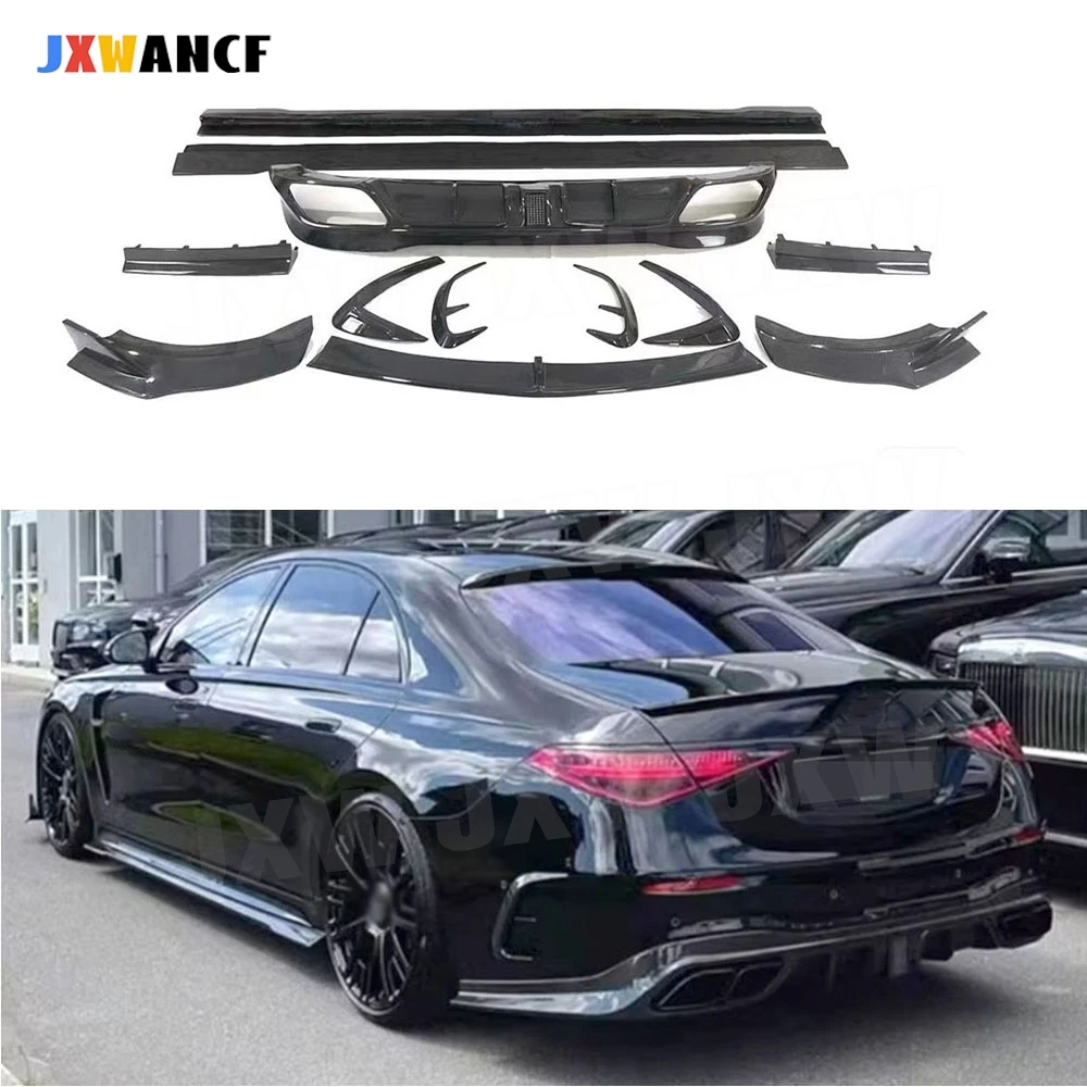 JXWANCF Carbon Fiber Front Bumper Rear Lip Diffuser Splitters Side Skirts for Benz S Class W223 S450 S500 Sport 2021-2023 FRP
JXWANCF Carbon Fiber Front Bumper Rear Lip Diffuser Splitters Side Skirts for Benz S Class W223 S450 S500 Sport 2021-2023 FRP