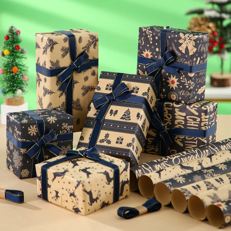 Customized. New Retro Kraft Wrapping Paper Elk Snowflake Wrap Paper Eve Wrapping Paper
Customized. New Retro Kraft Wrapping Paper Elk Snowflake Wrap Paper Eve Wrapping Paper