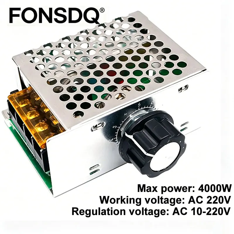 4000W 220V AC SCR Voltage Regulator Dimmer Electric Motor Speed Controller Electronic Volt Regulator Dimmer
4000W 220V AC SCR Voltage Regulator Dimmer Electric Motor Speed Controller Electronic Volt Regulator Dimmer