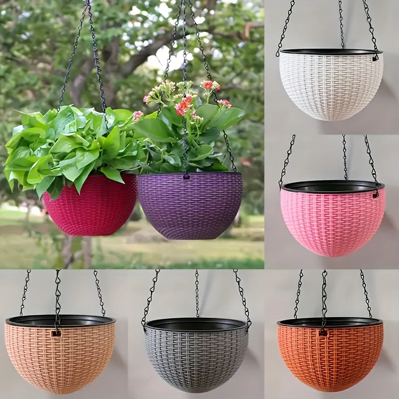 of 1 Hanging Rattan Woven Plastic Flower Pot, European Style Hanging Planter Basket, Indoor Orchid Hanging Resin Large Plant Pot
of 1 Hanging Rattan Woven Plastic Flower Pot, European Style Hanging Planter Basket, Indoor Orchid Hanging Resin Large Plant Pot