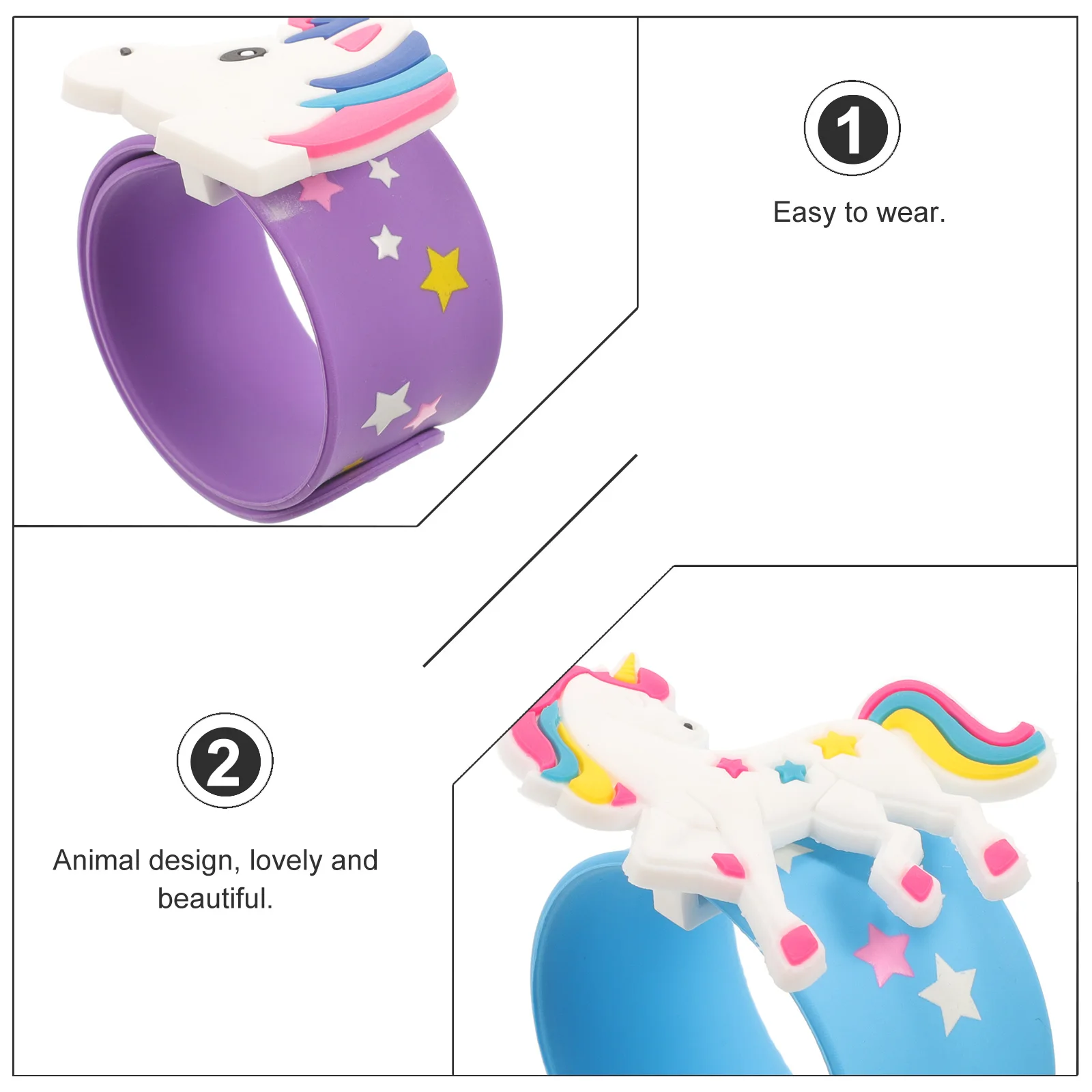 8 Pcs Unicorn Slap Wristband Silicone Bracelet Wristbands Party Elk for Kids Elder
8 Pcs Unicorn Slap Wristband Silicone Bracelet Wristbands Party Elk for Kids Elder