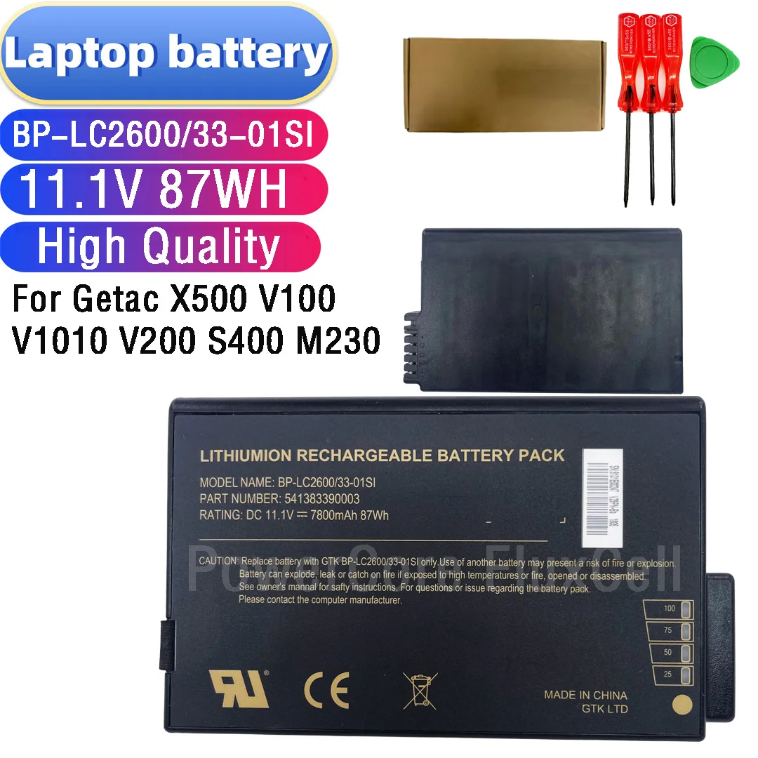 11.1V 87WH 7800mAh New high quality Laptop Battery BP-LC2600/33-01SI BP-LP2900 BP-LC2600 For Getac X500 V100 V
11.1V 87WH 7800mAh New high quality Laptop Battery BP-LC2600/33-01SI BP-LP2900 BP-LC2600 For Getac X500 V100 V