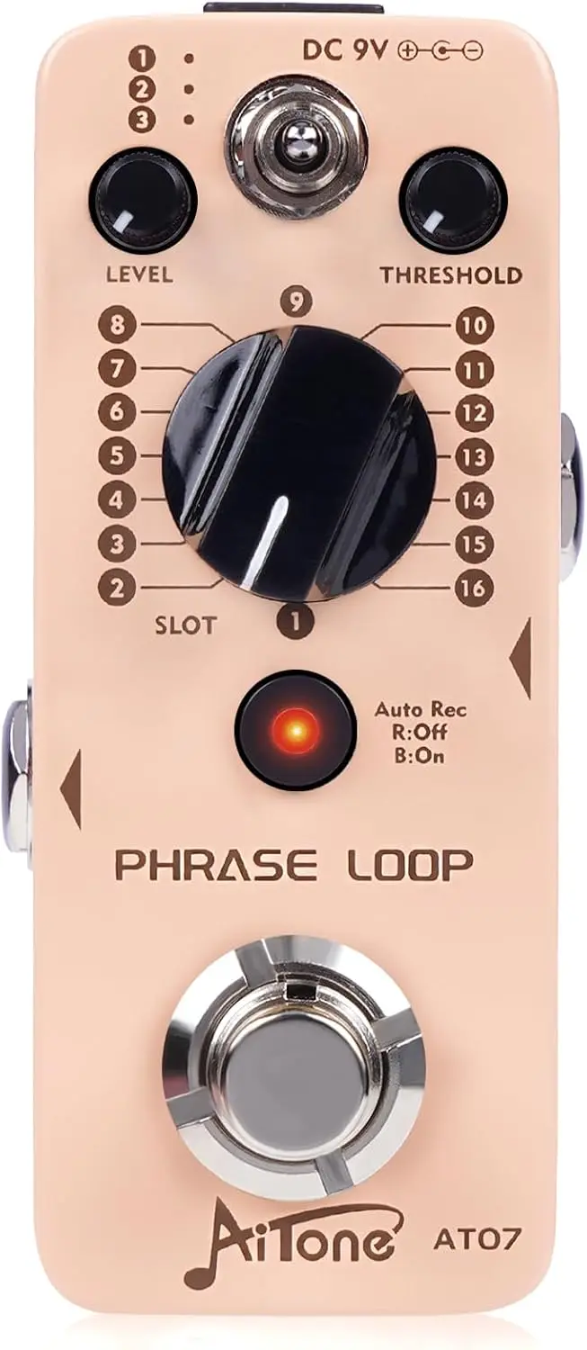 Looper Pedal for Electric Guitar with 480-Min Recording, 3 Banks 16 Slots, Auto Record Mode
Looper Pedal for Electric Guitar with 480-Min Recording, 3 Banks 16 Slots, Auto Record Mode