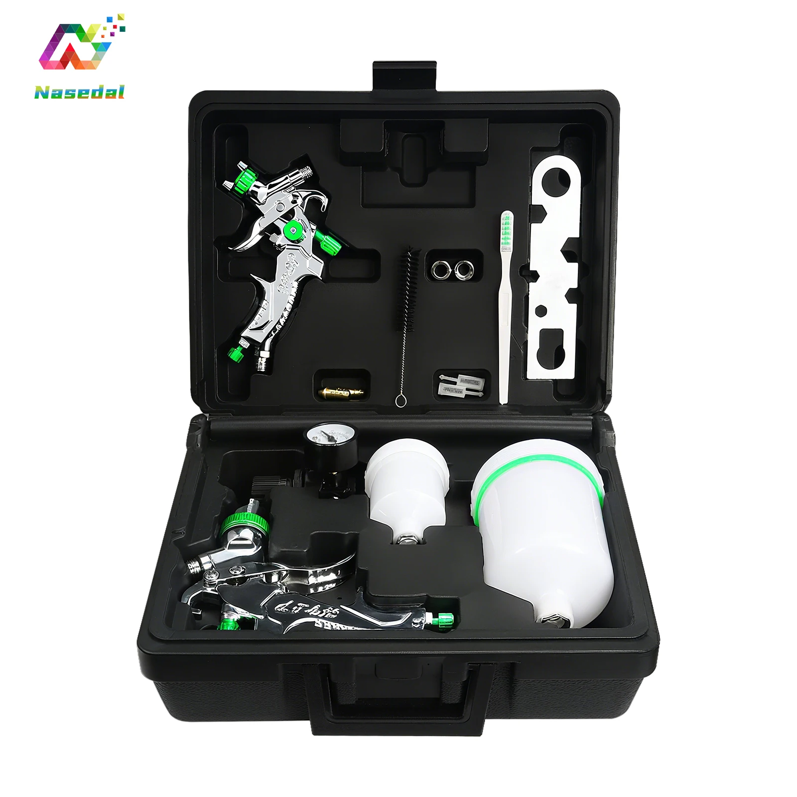Nasedal HVLP Gravity Spray Gun Set 2 Guns 0.8mm 125ml 1.4mm 600ml for Car Paint Primer Topcoat Touch-Up Furniture House Painting
Nasedal HVLP Gravity Spray Gun Set 2 Guns 0.8mm 125ml 1.4mm 600ml for Car Paint Primer Topcoat Touch-Up Furniture House Painting