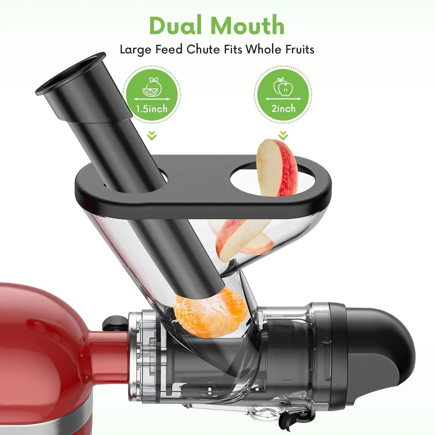 for KitchenAid Stand Mixer Masticating Juicer Attachment Cold Press Slow Juicing Accessory Dual Feed Chute for Fruit Vegetable
for KitchenAid Stand Mixer Masticating Juicer Attachment Cold Press Slow Juicing Accessory Dual Feed Chute for Fruit Vegetable