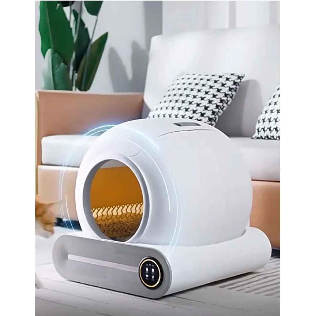 Safe self-cleaning cat litter box - automatic cat litter box with APP control, odor removal, large space for multiple cats
Safe self-cleaning cat litter box - automatic cat litter box with APP control, odor removal, large space for multiple cats