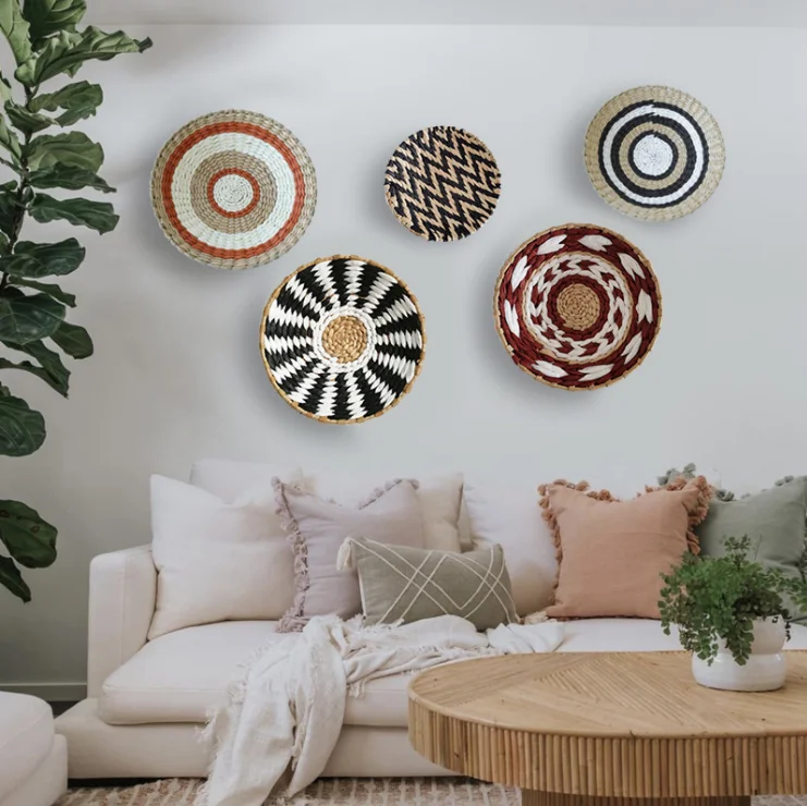 Moroccan Creative Combination Wall Hanging Decoration Rattan Grass Weaving for Home Decor Livingroom Bedroom Background Decor
Moroccan Creative Combination Wall Hanging Decoration Rattan Grass Weaving for Home Decor Livingroom Bedroom Background Decor