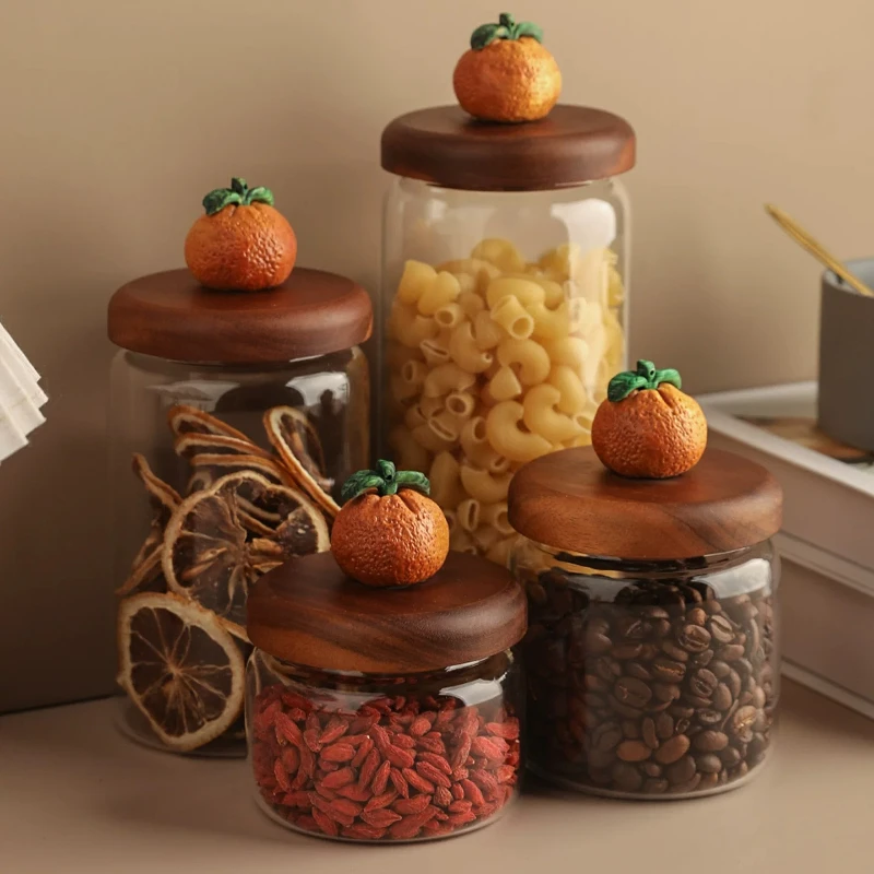 Wooden Lid Glass Canister Food Grade Jar for Dried Fruit Nuts Airtight Coffee Bean Storage Container Kitchen Pantry Organization
Wooden Lid Glass Canister Food Grade Jar for Dried Fruit Nuts Airtight Coffee Bean Storage Container Kitchen Pantry Organization