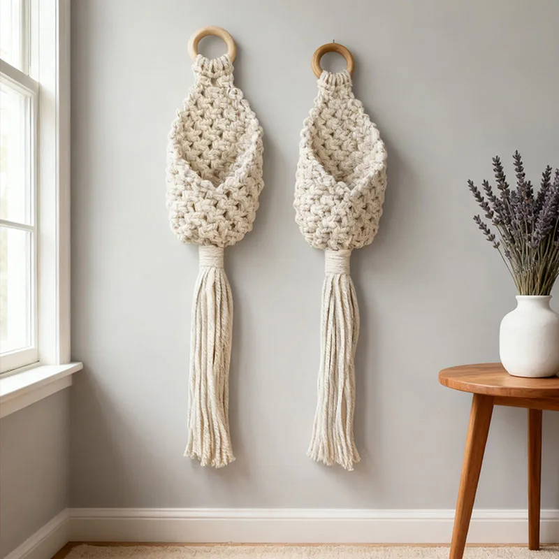 Bohemian Cotton Rope Woven Wall Hanging Flower Basket Green Plant Netting Horticultural Decorative Pendant for Home Garden
Bohemian Cotton Rope Woven Wall Hanging Flower Basket Green Plant Netting Horticultural Decorative Pendant for Home Garden
