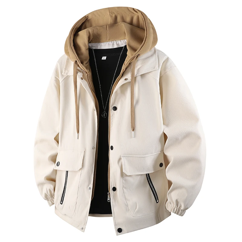 Male Spring Autumn Fake Two Piece Jacket Trendy Casual Coat Men's Fashion Casual Hooded Jackets Patchwork Cardigan Hoodies
Male Spring Autumn Fake Two Piece Jacket Trendy Casual Coat Men's Fashion Casual Hooded Jackets Patchwork Cardigan Hoodies