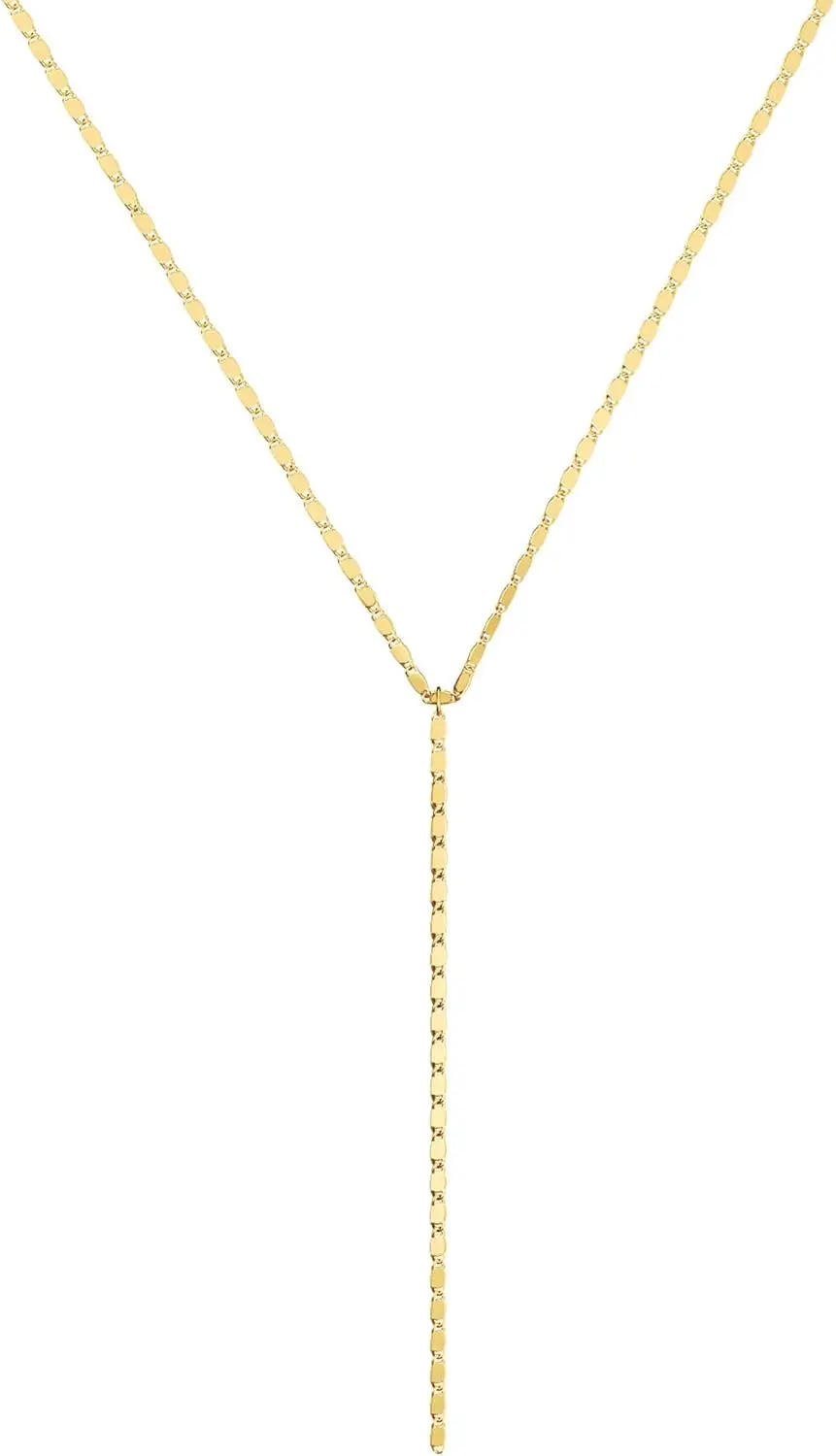 Золотое колье Foxgirl Lariat для женщин, изящное длинное колье с Y-образным кулоном из позолоченного 14-каратного золота/серебра, многослойное, с бусинами из фианитов
Золотое колье Foxgirl Lariat для женщин, изящное длинное колье с Y-образным кулоном из позолоченного 14-каратного золота/серебра, многослойное, с бусинами из фианитов